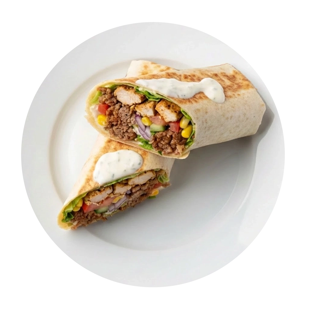 Mixed cheese kebab roll